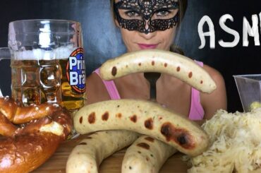 OKTOBERFEST 2019 ASMR MUKBANG (Beer, German Sausages, Bavarian Prezel & Sauerkraut) Eating Sounds