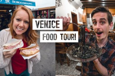 Cheap Food Guide to VENICE, ITALY! - Black Ink Pasta, Incredible Stuffed Croissants & MORE!