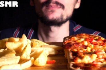 ASMR PEPPERONI PIZZA ITALIAN + FRESH FRIES & GRILLED EATING SOUNDS  *MUKBANG ITA NO TALKING FOOD