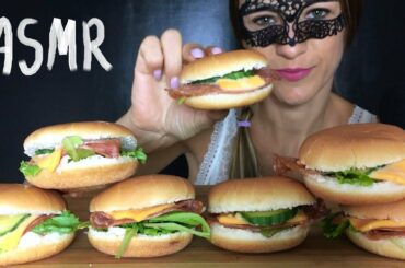 ASMR 7 CHEESEBURGER CHALLENGE MUKBANG (Eating Sounds) NO TALKING