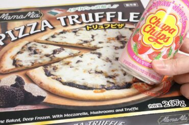 Truffle Pizza and Chupa Chups Sparkling Drink