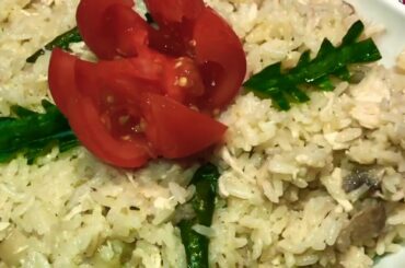 My niece ❤️Momo’s special Italian recipe Mushroom and Chicken Risotto