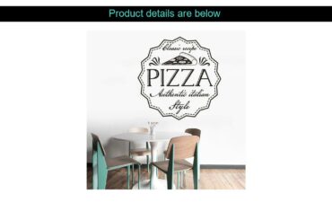 Pizza Classic Recipe Wall Sticker Italian Style Pizzeria Wall Art Poster Removable Restaurant Pizz