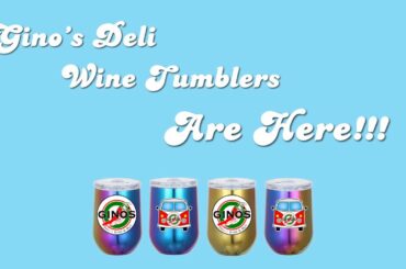 Gino's Deli Wine Tumblers Rainbow finish, 12 OZ