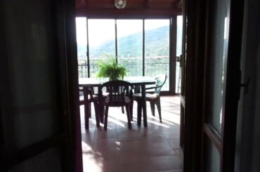 Views from terrace of renovated townhouse for sale in San Buono, Italy.