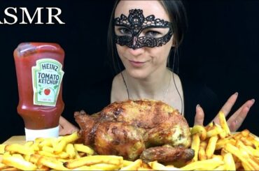 ASMR WHOLE ROTISSERIE CHICKEN & FRENCH FRIES WITH KETCHUP HEINZ (Eating Sounds) Mukbang