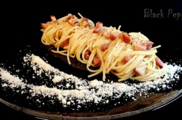 Spaghetti Carbonara with Bacon | Black Pepper Chef