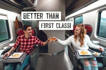 High Speed EXECUTIVE CLASS Train Ride! - Tour & Food Review (Venice, Italy to Rome)