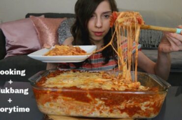 CHEESY BAKED ZITI RECIPE + MUKBANG