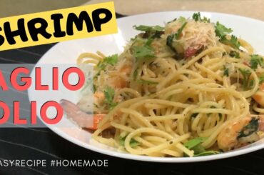 Shrimp Aglio Olio Spaghetti with Anchovies (Easy Recipe) Home Made