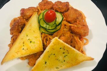 Creamy Italian meatballs spaghetti