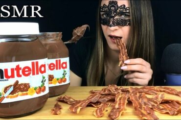 ASMR NUTELLA & BACON (Ferrero Hazelnut Spread & Chocolate Covered Bacon) Eating Sounds *Mukbang