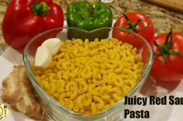 Mouth watering Juicy Red sauce pasta recipe | Indian Style Pasta For Kids Lunch Box