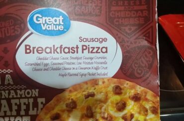 Great Value: Sausage Breakfast Pizza on Cinnamon Waffle Crust