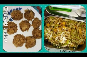 Corn & Cabbage Italian Rice/Leftover Chapati Laddu without sugar/Leftover food Ideas