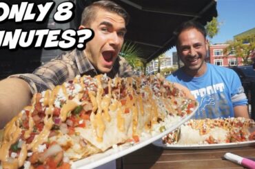 MONSTER BURRITOZILLA CHALLENGE (Messy & Delicious Burrito) | NEW RECORD? | Man Vs Food | Michigan