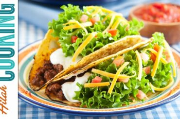 How To Make Tacos!!! Crispy Beef Taco Recipe | Hilah Cooking