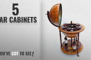 Top 10 Bar Cabinets [2018]: WestWood Globe Shaped Mini Bar Drinks Cabinet Retro Style Host Trolley
