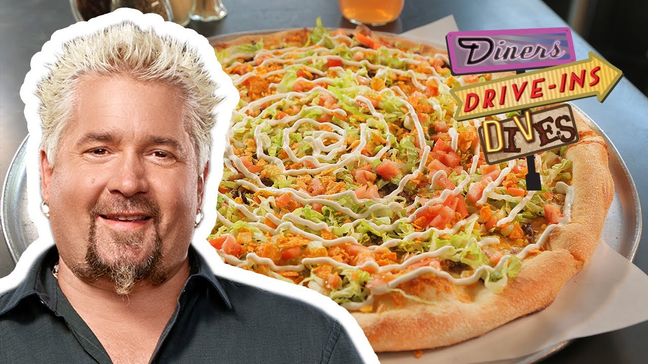 Dirty Taco Pizza on #DDD with Guy Fieri | Food Network Dirty Taco Pizza on #DDD with Guy Fieri | Food Network