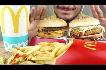 BEST ASMR McDonald's 🍟 NO BIG MAC : Chicken & Bacon Italian 🍔 Eating Sounds  MUKBANG 먹방  No talking