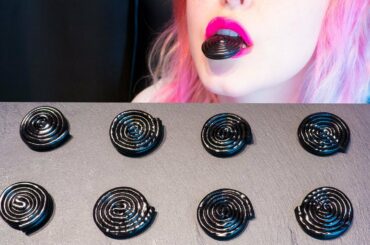 ASMR: Super Chewy Licorice Rolls | Italian Licorice ~ Relaxing Eating [No Talking|V] 😻