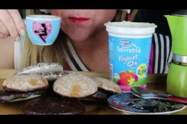 ASMR ITA BREAKFAST WITH FAVORINA DESSERT(EATING SOUNDS)ITALIAN MUKNABG NO TALKING