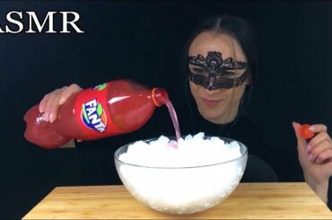 ASMR FANTA BLOOD ORANGE FIZZY (Extreme Ice Eating Sounds) Mukbang