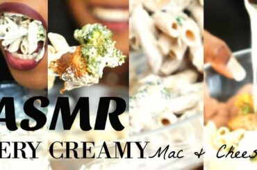 🌱ASMR eating: VERY CREAMY Mac & Cheese with Italian Sausage and veggies  チーズ麺  | VEGAN
