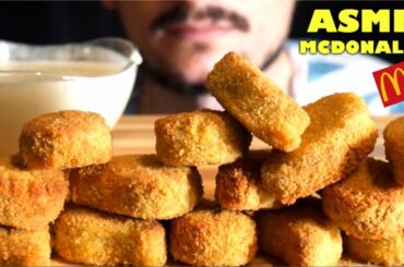 ASMR MCDONALD'S CHICKEN NUGGETS + CHEESE SAUCE (cream) EATING SOUNDS Italy*MUKBANG ITA NO TALKING