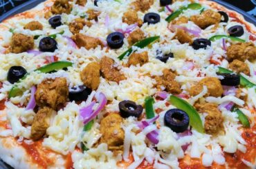 Chicken Pizza Recipe I Homemade Chicken Pizza Recipe I Cook With Shaheen