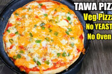 Vegetable Pizza Recipe Without Oven - Pizza Recipe Without Yeast on Tawa || Fatima's Kitchen