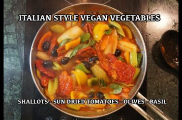 Italian Style Vegetable Ragu Recipe - Shallots Garlic Tomato Vegan