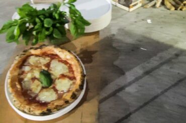 Cooking Comparison, Fried Pizza and Wood Oven Pizza. Italian Street Food.
