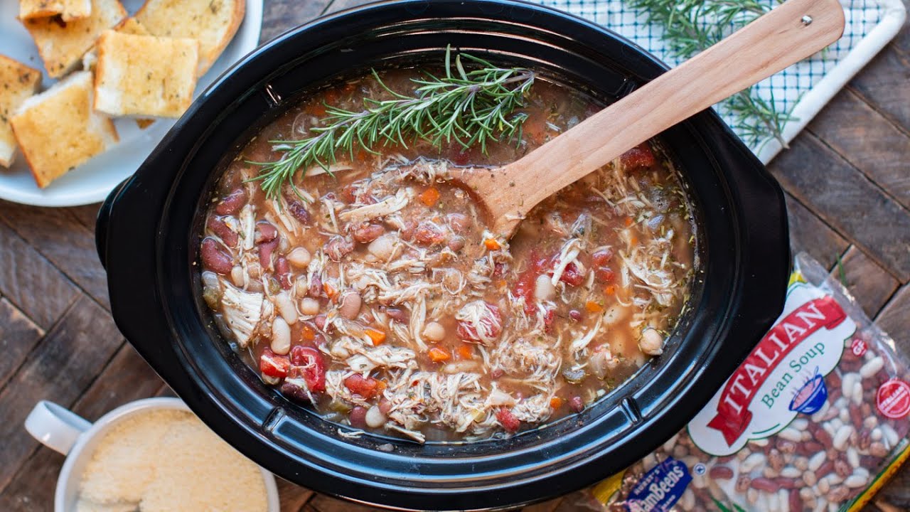Slow Cooker Italian Chicken Bean Soup Slow Cooker Italian Chicken Bean Soup