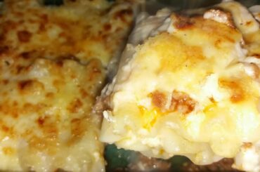 Easy lasagne rolls up with meat / Italian recipe