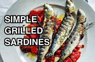Simple Grilled BBQ Sardines Olive Oil Lemon & Garlic