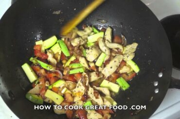 Chicken & Zuchinni Pasta Recipe - Spaghetti Courgette