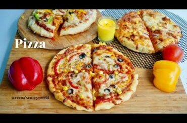 Pizza With & Without Oven || Pan Pizza -Kadai Pizza || Veg & Chicken Pizza || Ep:683
