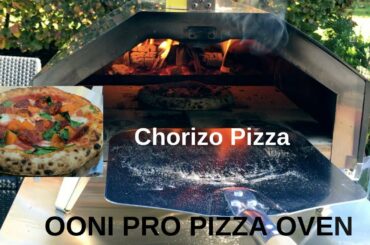 Chorizo Pizza cooked in Uuni Pro (Ooni Pro) Wood-fired Pizza Oven with Door Off