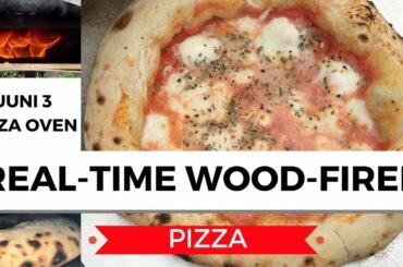 Cooking Pizza REAL-TIME in the WOOD-FIRED Ooni 3 Pizza Oven.