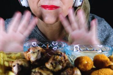 ASMR ITA MIX ROSTICCERIA(POLLO,PATATINE FRITTE,CROCCHETTE DI PATATE E CHELE DI GRANCHIO)EATING SOUND
