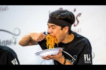 World Pasta Eating Championship (World Record Broken)