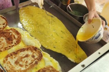 Omelet Scallion Pancake  - Taiwanese Street Food
