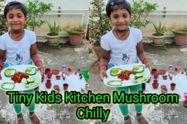Mushroom Chilly | Tiny Food Cooking | Tiny Kids Kitchen | Tiny Food | Italian Cooking