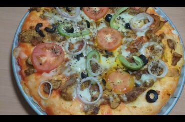 Chicken pizza recipe by lotus cooking and vlog channel