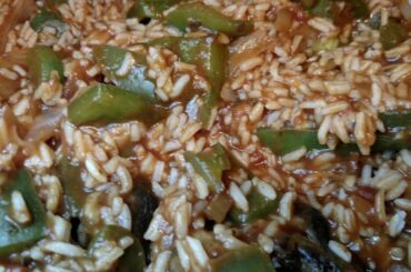 Italian Rice ~ Pasta Sauce isn't just for Pasta! WFPB Vegan