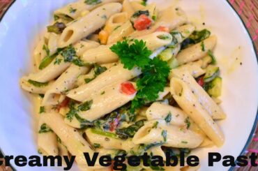 Cream Cheese Pasta With Herbs -Creamy Pasta with herbs and vegetables in Instant Pot Pressure Cooker
