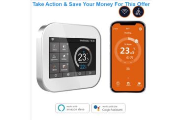 Best Wifi touch thermostat for water heating/radiator valve by English/German/Polish/Czech/Italian/