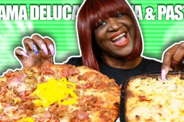 MAMA DELUCA'S PIZZA & PASTA MUKBANG | SAM'S WORLD먹방