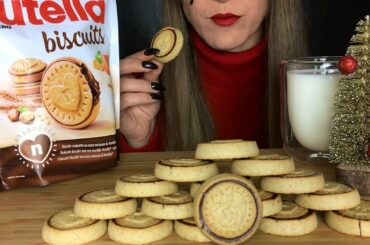 ASMR NEW NUTELLA BISCUITS | FERRERO HAZELNUT COOKIES (Eating Sounds) Mukbang